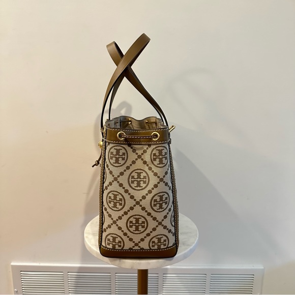 Tory Burch T Monogram Jacquard Small Tote - Hazelnut - Picture 5 of 13